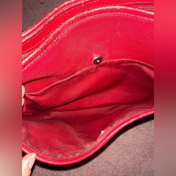 Coach Red/Grey Signature Coated Canvas and Leather crossbody Shoulder Dusty - Picture 10 of 11